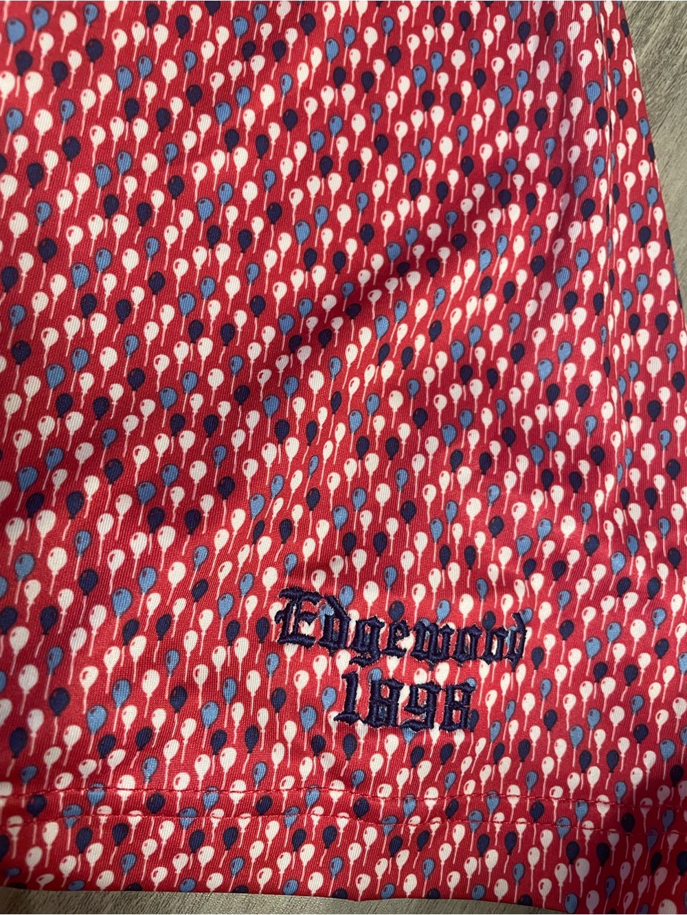 XXL Donald Ross Hendricks Sport Fit Performance Golf Polo Red Balloon Print - Picture 2 of 4